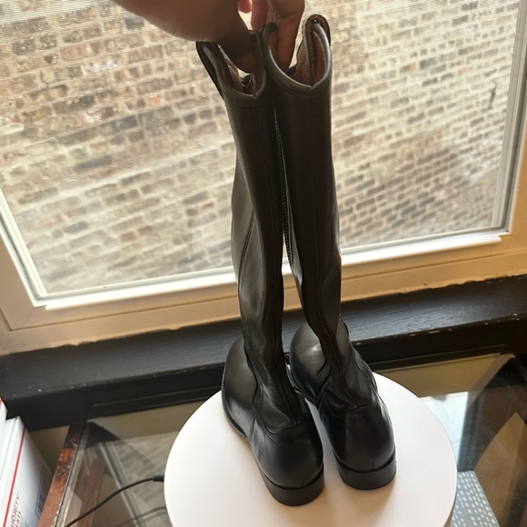 🌸FRYE🌸 Melissa Tall Black Leather Riding Boots size 6 - Picture 6 of 12